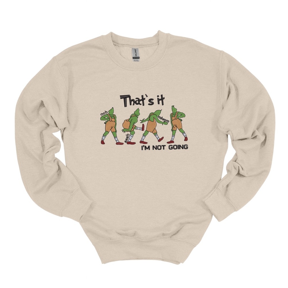 Embroidered Grinch Sweatshirt